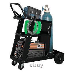 Welding Cart Plasma Cutter Machine Welder Storage Shelf Mobile Stand Black