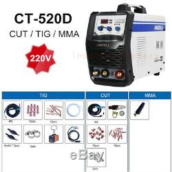 3 En1 Plasma Cutter Cut Mma Tig Électrique Soudeur Affichage Machine De Soudure 220 V