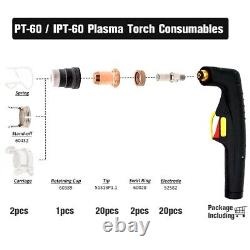45 pièces Electrodes consommables de machine de découpe au plasma 1,1 mm pour torche PT60 IPT60