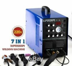 7 En 1 Plasma Cutter Machine 200a Igbt Ac / DC Pulse Tig / Mma Aluminium Soudeur 230v