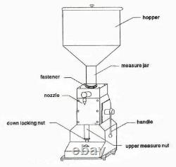 A03 5-50ml Manuel Liquide Pâte Crème Huile Filling Machine 0.17-1.7oz Remplissage