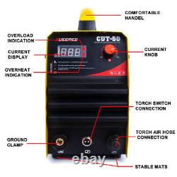 Cut50 Air Plasma Cutter Machine 50a Onduleur Digital Cutting 12mm Accessoires