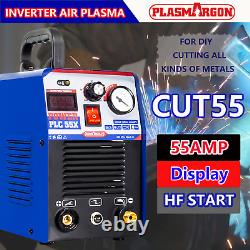 Découpeur Plasma HF DC 55A Inverter 230V Machine de découpe 14mm Acier Fer Coupe Net