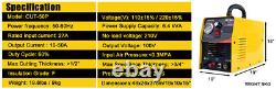Découpeur plasma à air Pilot ARC IGBT 50 ampères DC Inverter Machine de coupe 220V CUT50P