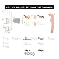 Électrode De Torche Plasma Consommables + Buses Kit Pd0116-08 Machine À Plasma