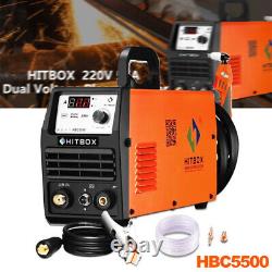 HITBOX 230V 55Amp Mini Air Plasma Cutter IGBT Inverter Plasma Cutting Machine translates to: 'HITBOX Découpeur plasma d'air mini 230V 55Ampère, machine de découpe plasma à inverseur IGBT'