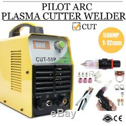 Plasma Cutter 50a Onduleur Coupe Métal Machine 230v Pilote Arc Torche Et Kits