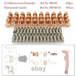 Plasma Torche Electrode Matériaux De Soudage + Conseils Buse 200pcs Plasma Machine