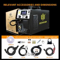 Traduisez ce titre en français : Soudeuse MIG CUT TIG MMA/ARC 5 en 1 220V Machine de soudage à gaz/sans gaz et découpeur plasma